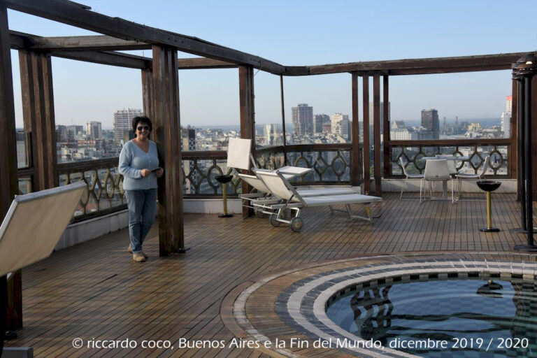 La terrazza dell’Hotel Panamericano dove abbiamo alloggiato al nostro arrivo a Buenos Aires.