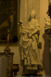La statua di “Sant’Agata”.