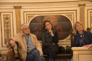 Il Console del Club di Territorio di Palermo del TCI Fabio Rocca insieme a Laura Bonanno e Serena Gentile.